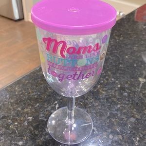 Plastic wine glass for moms